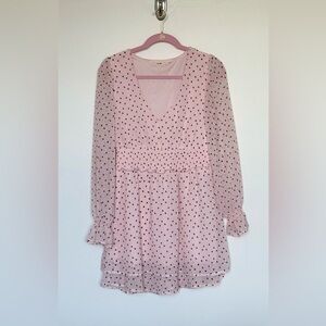 Francesca’s Pink Polka Dot Dress